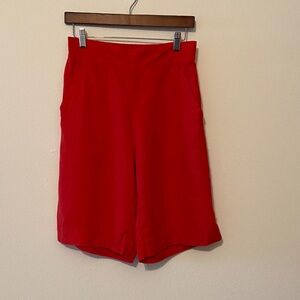 New Flax Red High-Waisted Shorts